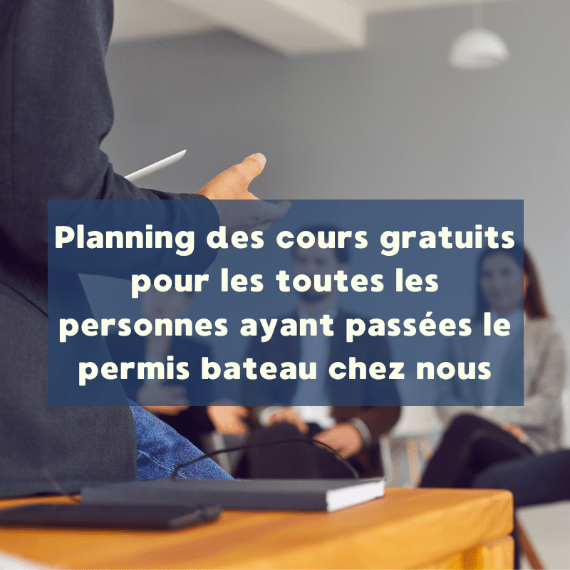 cours gratuits permis bateau