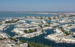 Port Camargue vue aérienne Grau du roi